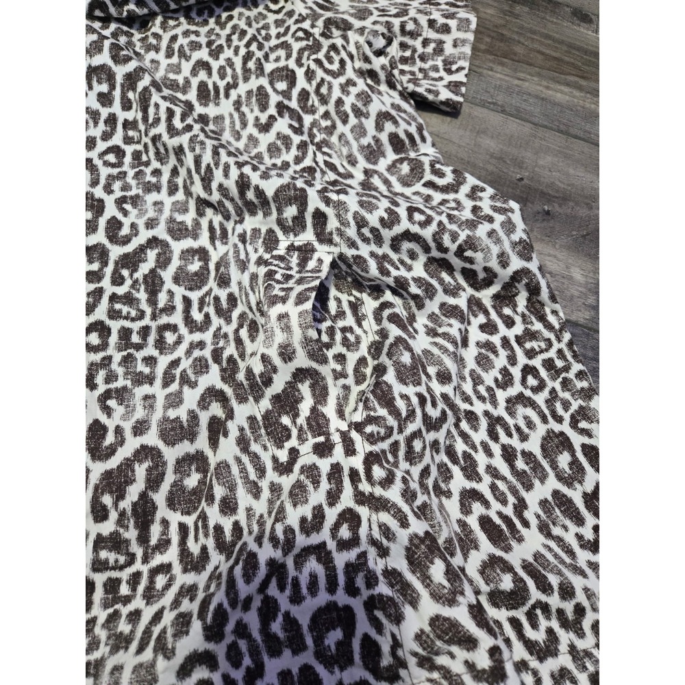 Maeve Short-Sleeve Crew-Neck Swing Mini Dress Cheetah Women's Size Medium - Picture 4 of 8